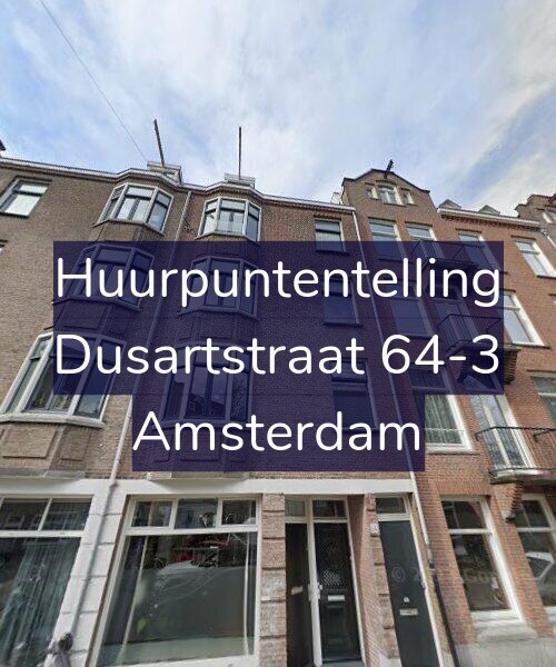 Foto gevel Huurpuntentelling voor Dusartstraat 64-3, Amsterdam