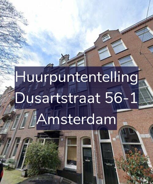 Foto gevel Huurpuntentelling voor Dusartstraat 56-1, Amsterdam
