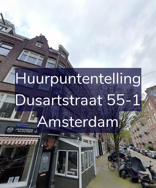 Foto gevel Huurpuntentelling voor Dusartstraat 55-1, Amsterdam