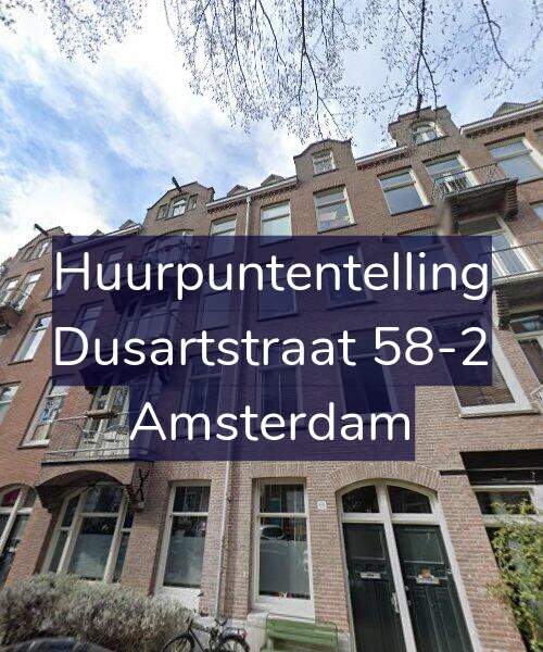 Foto gevel Huurpuntentelling voor Dusartstraat 58-2, Amsterdam