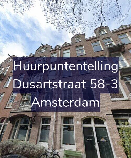 Foto gevel Huurpuntentelling voor Dusartstraat 58-3, Amsterdam