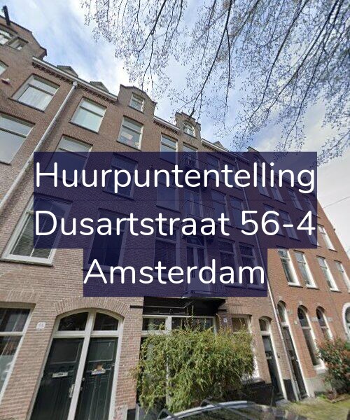 Foto gevel Huurpuntentelling voor Dusartstraat 56-4, Amsterdam