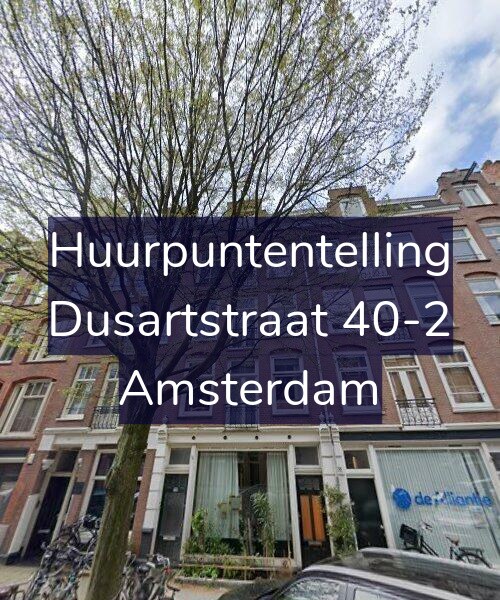 Foto gevel Huurpuntentelling voor Dusartstraat 40-2, Amsterdam