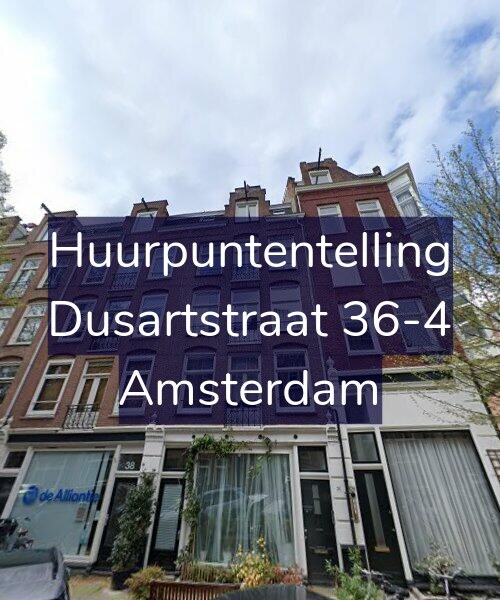 Foto gevel Huurpuntentelling voor Dusartstraat 36-4, Amsterdam