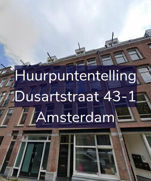 Foto gevel Huurpuntentelling voor Dusartstraat 43-1, Amsterdam