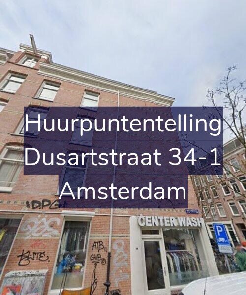 Foto gevel Huurpuntentelling voor Dusartstraat 34-1, Amsterdam