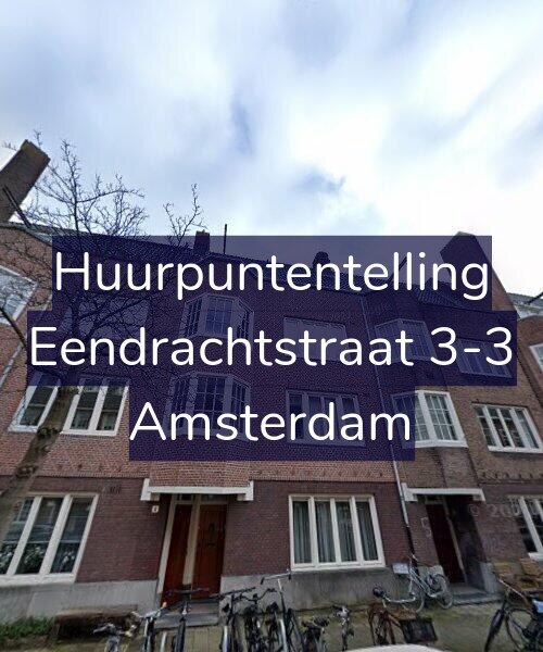 Foto gevel Huurpuntentelling voor Eendrachtstraat 3-3, Amsterdam