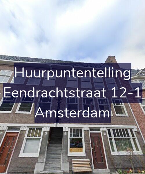 Foto gevel Huurpuntentelling voor Eendrachtstraat 12-1, Amsterdam