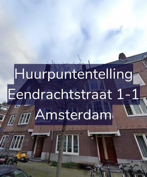 Foto gevel Huurpuntentelling voor Eendrachtstraat 1-1, Amsterdam