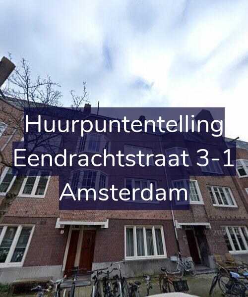 Foto gevel Huurpuntentelling voor Eendrachtstraat 3-1, Amsterdam