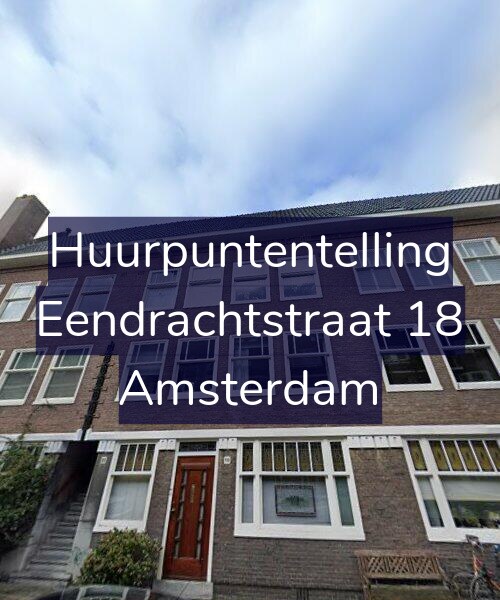 Foto gevel Huurpuntentelling voor Eendrachtstraat 18, Amsterdam
