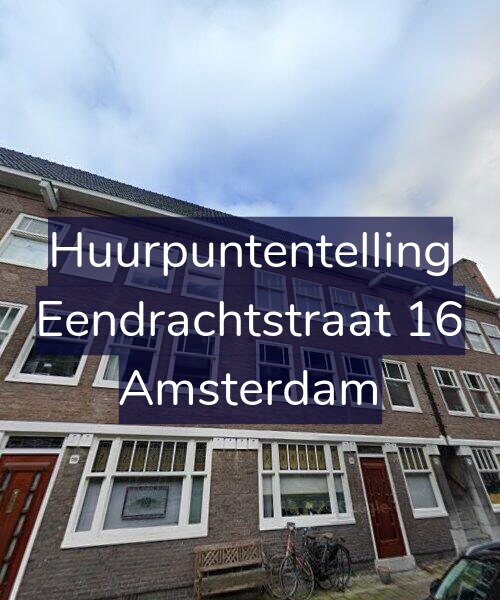 Foto gevel Huurpuntentelling voor Eendrachtstraat 16, Amsterdam