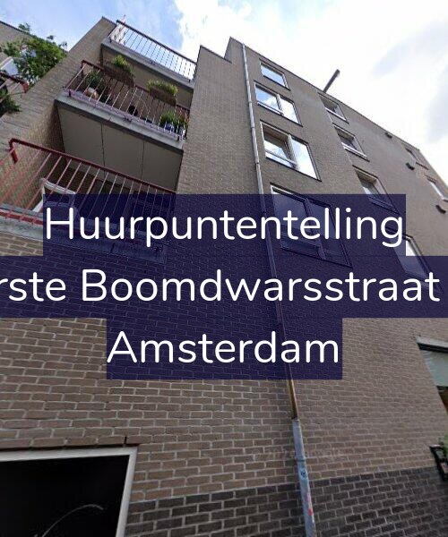 Foto gevel Huurpuntentelling voor Eerste Boomdwarsstraat 61, Amsterdam