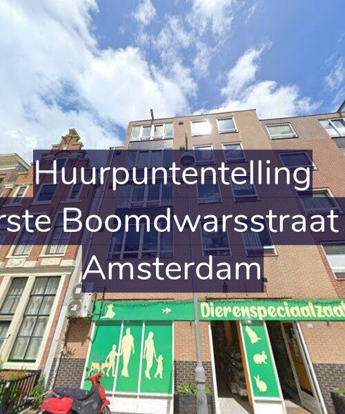 Foto gevel Huurpuntentelling voor Eerste Boomdwarsstraat 52, Amsterdam