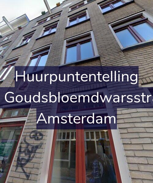 Foto gevel Huurpuntentelling voor Eerste Goudsbloemdwarsstraat 60, Amsterdam