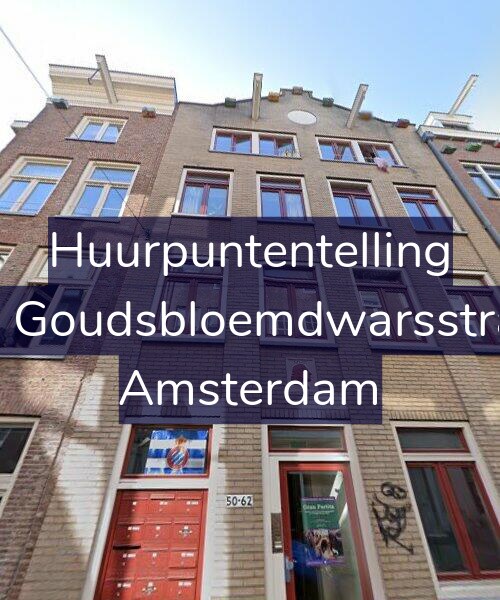 Foto gevel Huurpuntentelling voor Eerste Goudsbloemdwarsstraat 62, Amsterdam