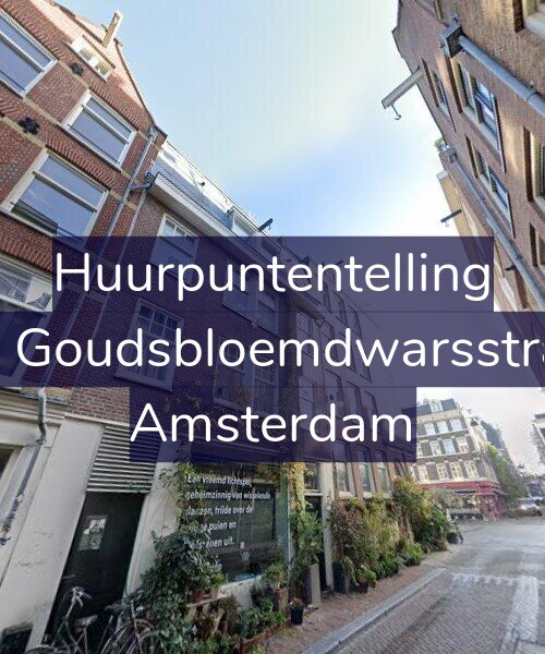 Foto gevel Huurpuntentelling voor Eerste Goudsbloemdwarsstraat 19, Amsterdam