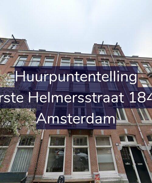 Foto gevel Huurpuntentelling voor Eerste Helmersstraat 184-1, Amsterdam
