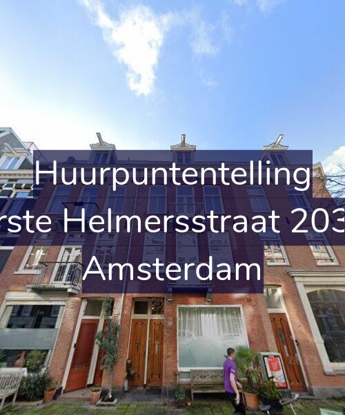 Foto gevel Huurpuntentelling voor Eerste Helmersstraat 203-B, Amsterdam