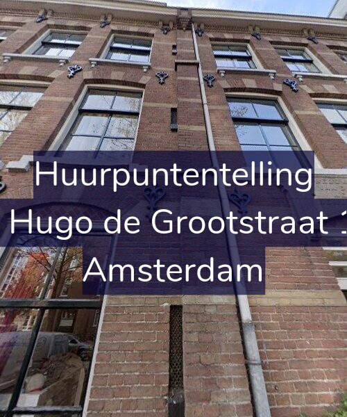 Foto gevel Huurpuntentelling voor Eerste Hugo de Grootstraat 13-GH, Amsterdam