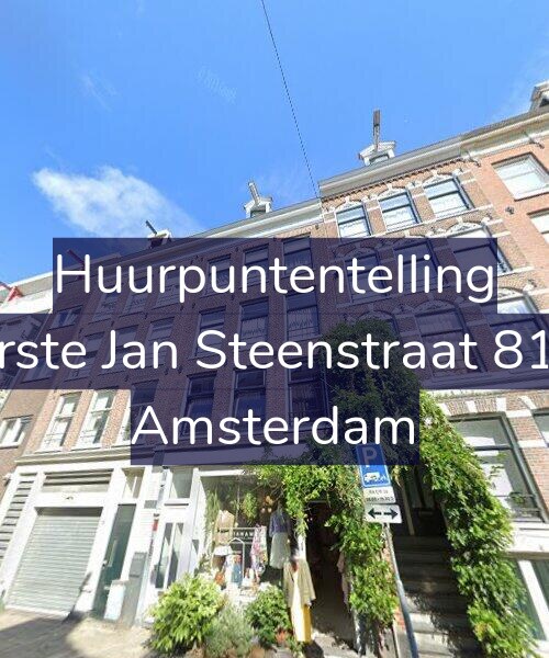 Foto gevel Huurpuntentelling voor Eerste Jan Steenstraat 81-4, Amsterdam