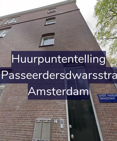 Foto gevel Huurpuntentelling voor Eerste Passeerdersdwarsstraat 2-A, Amsterdam