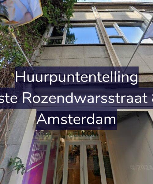 Foto gevel Huurpuntentelling voor Eerste Rozendwarsstraat 8-A, Amsterdam