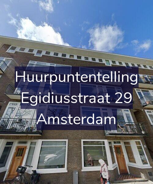 Foto gevel Huurpuntentelling voor Egidiusstraat 29, Amsterdam