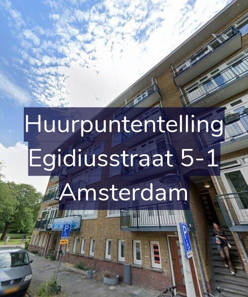 Foto gevel Huurpuntentelling voor Egidiusstraat 5-1, Amsterdam