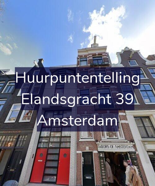 Foto gevel Huurpuntentelling voor Elandsgracht 39, Amsterdam
