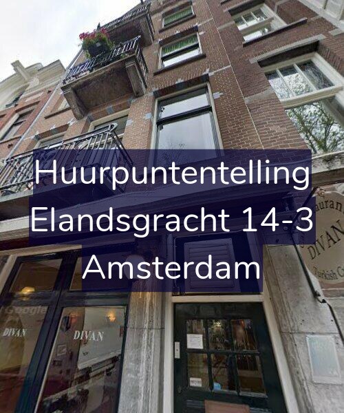 Foto gevel Huurpuntentelling voor Elandsgracht 14-3, Amsterdam