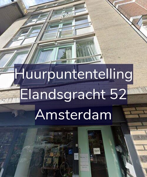 Foto gevel Huurpuntentelling voor Elandsgracht 52, Amsterdam