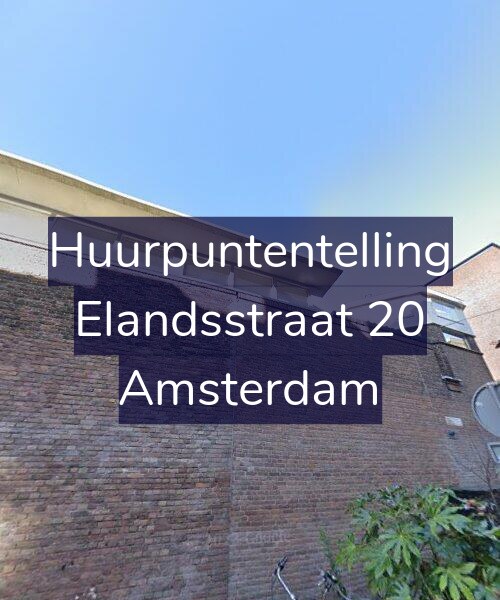 Foto gevel Huurpuntentelling voor Elandsstraat 20, Amsterdam