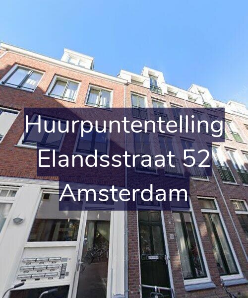 Foto gevel Huurpuntentelling voor Elandsstraat 52, Amsterdam