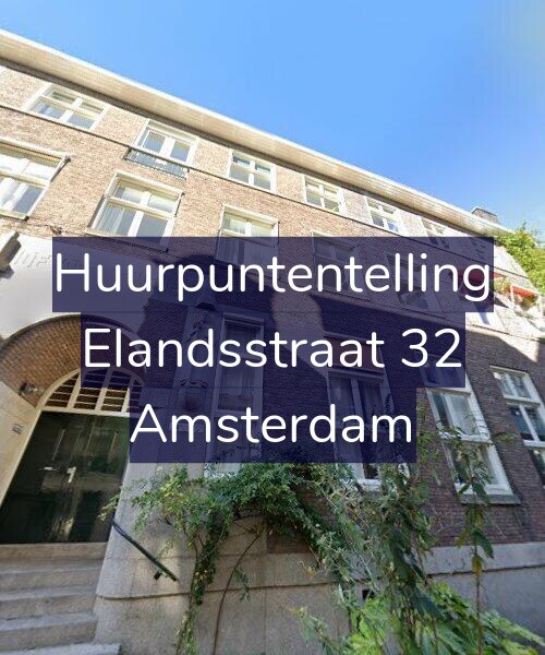 Foto gevel Huurpuntentelling voor Elandsstraat 32, Amsterdam