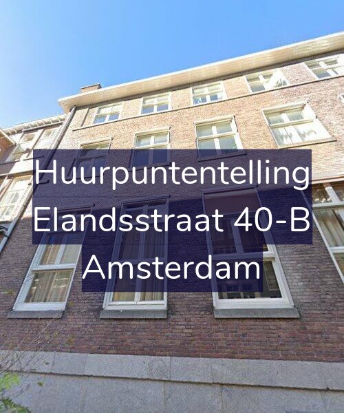 Foto gevel Huurpuntentelling voor Elandsstraat 40-B, Amsterdam