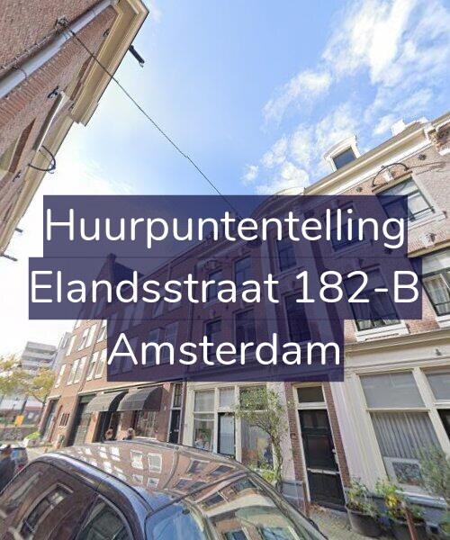 Foto gevel Huurpuntentelling voor Elandsstraat 182-B, Amsterdam