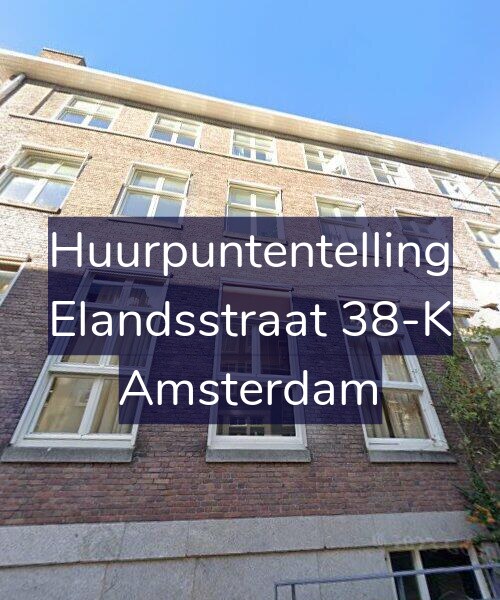 Foto gevel Huurpuntentelling voor Elandsstraat 38-K, Amsterdam