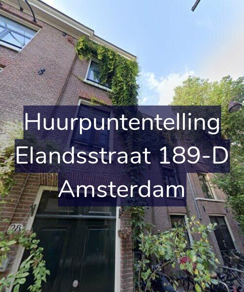 Foto gevel Huurpuntentelling voor Elandsstraat 189-D, Amsterdam