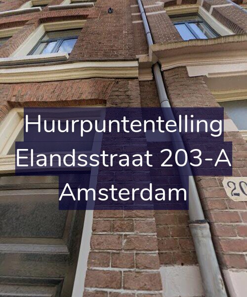 Foto gevel Huurpuntentelling voor Elandsstraat 203-A, Amsterdam