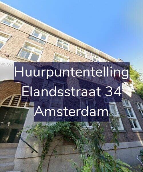 Foto gevel Huurpuntentelling voor Elandsstraat 34, Amsterdam