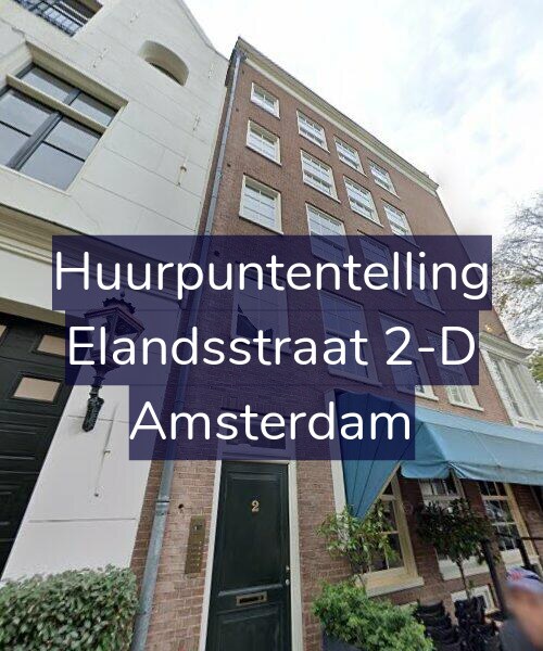 Foto gevel Huurpuntentelling voor Elandsstraat 2-D, Amsterdam