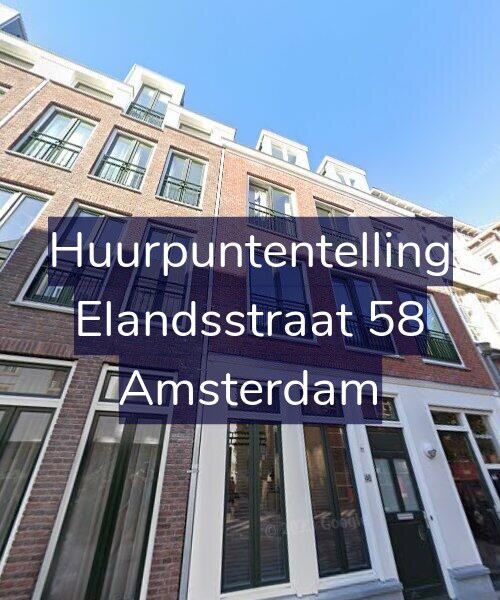 Foto gevel Huurpuntentelling voor Elandsstraat 58, Amsterdam