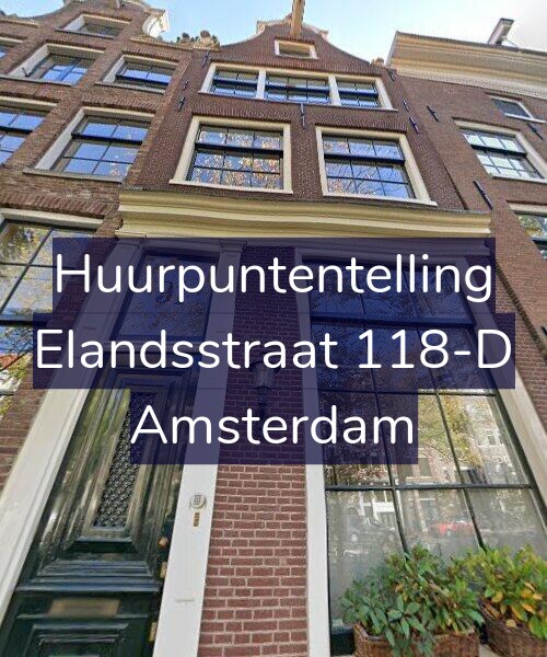 Foto gevel Huurpuntentelling voor Elandsstraat 118-D, Amsterdam