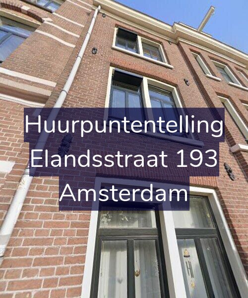 Foto gevel Huurpuntentelling voor Elandsstraat 193, Amsterdam