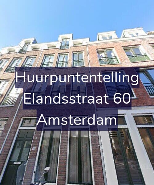Foto gevel Huurpuntentelling voor Elandsstraat 60, Amsterdam