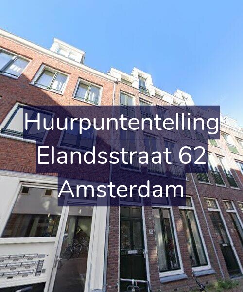 Foto gevel Huurpuntentelling voor Elandsstraat 62, Amsterdam