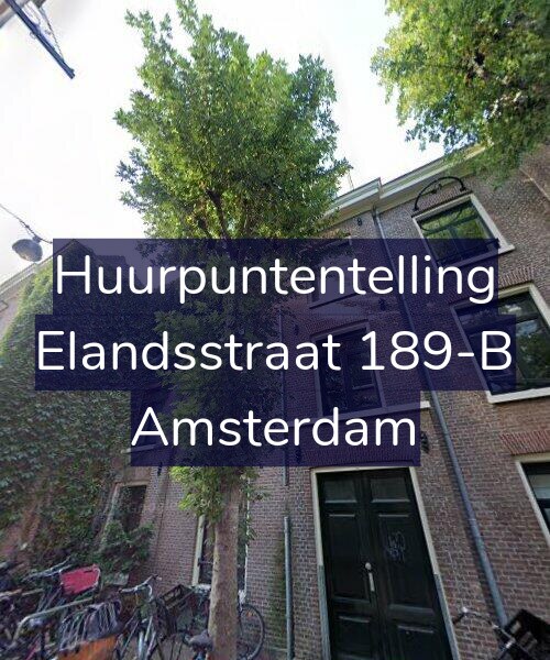 Foto gevel Huurpuntentelling voor Elandsstraat 189-B, Amsterdam