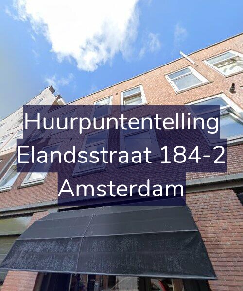 Foto gevel Huurpuntentelling voor Elandsstraat 184-2, Amsterdam