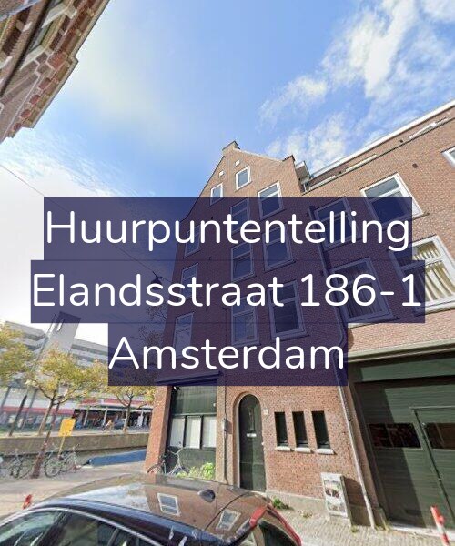 Foto gevel Huurpuntentelling voor Elandsstraat 186-1, Amsterdam
